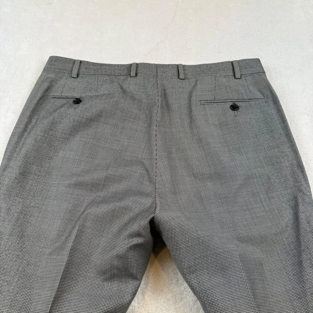 Lauren Ralph‎ Lauren Mens 36x32 Wool Dress Pants Houndstooth Gray Black